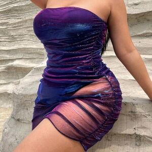 2/$20 Elegant Purple Strapless Dress